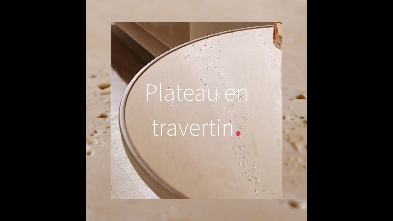 Set de tables basses Sef beige/travertin