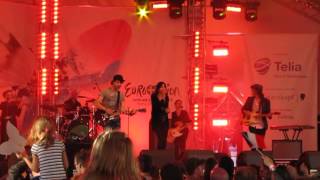ESCKAZ live in Malmö: ESDM (Spain) - Contigo hasta el final (in Eurovillage, fragment)