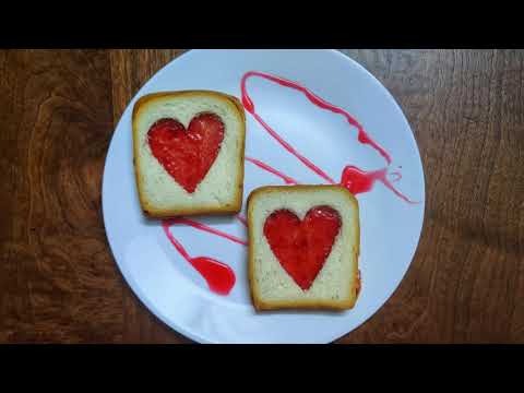 Heart Shape Sandwich | Bread Jam Sandwich | How to Make Heart Shape Sandwich | Valentine's Day