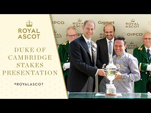 Royal Ascot 2017 | Duke of Wessex presents The Duke of Cambridge Stakes award