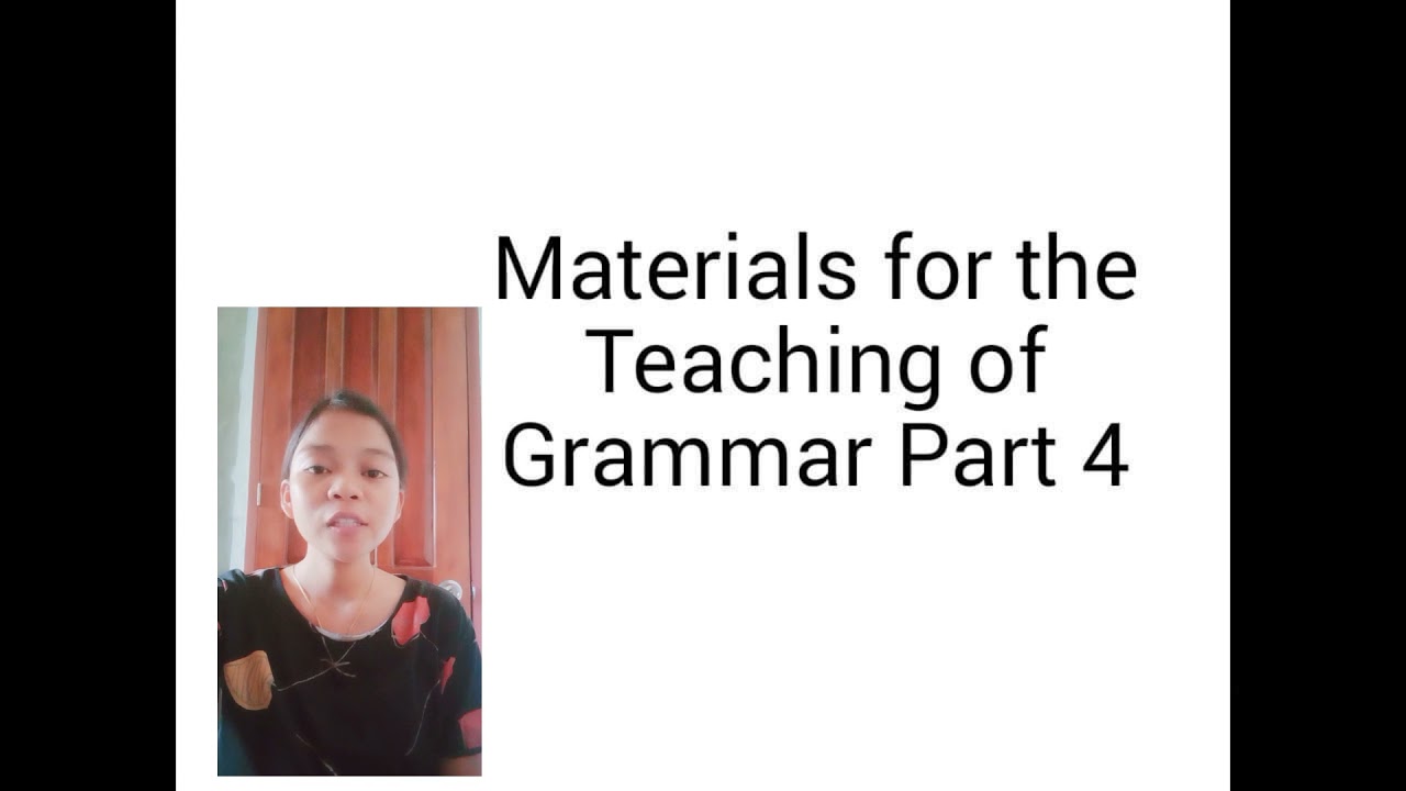 Materials for the teaching Grammar