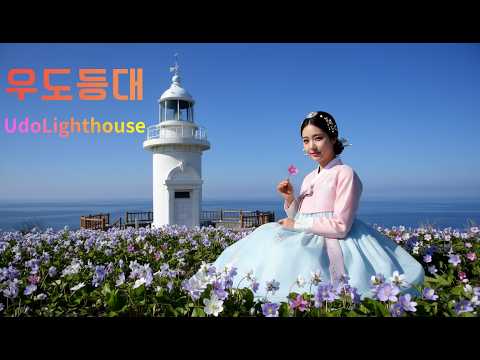 우도등대#/Udo Lighthouse#/락 발라드#/Rock Ballad#/우도#/우도봉#/선착장#/비양도#/유채꽃#/검멀레#/노래, 사진 : Ai 변형#/