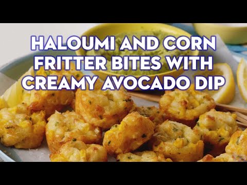 How to make haloumi and corn fritters