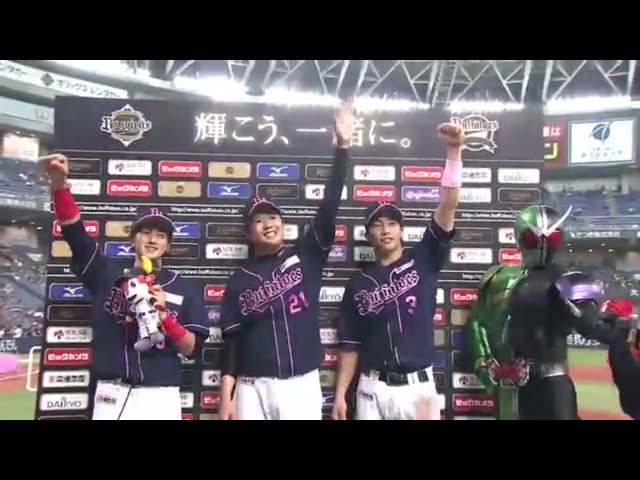 バファローズ・西投手・安達選手・小田選手ヒーローインタビュー 2015/8/15 Bs-M