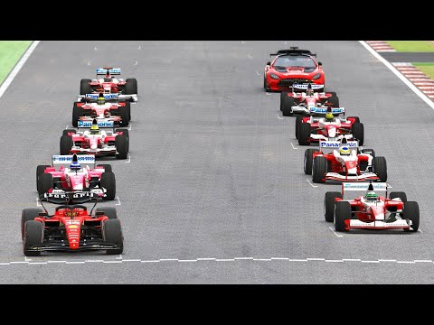 Ferrari F1 2023 vs All Toyota F1 Cars (2002-2009) - Suzuka GP - [RTX 4090]