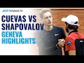 Trickshots and Hot Shots: Pablo Cuevas vs Denis Shapovalov Entertainment! | Geneva 2021 Highlights