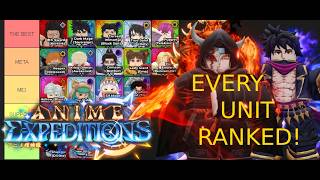 The ULTIMATE Anime Expeditions Tier List! (Every Unit Ranked)