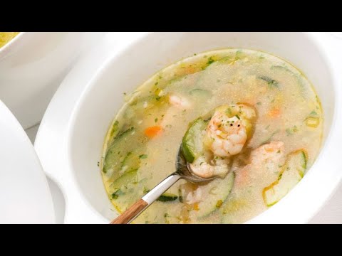 Receta de sopa de arroz con verduras y gambas - Karlos Arguiñano