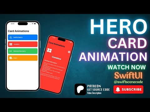Master Hero Animation in SwiftUI Stunning Card Animations and Seamless Transitions!