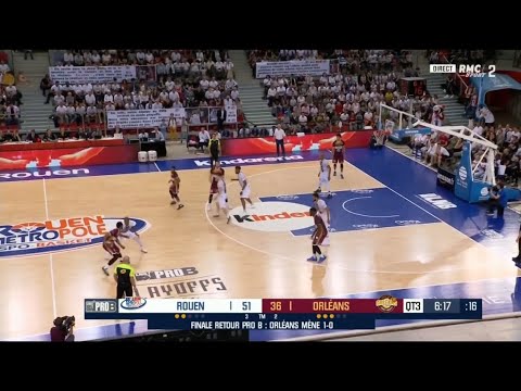 ROUEN - ORLEANS   (BASKET-BALL : FINALE RETOUR PLAY OFFS PRO B : SAISON 2018-2019 : MATCH EN ENTIER)