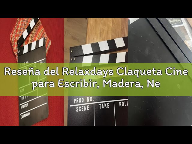 Vídeo relacionado con Relaxdays Claqueta Cine para Escribir, Madera, Negro, 26 x 30 cm