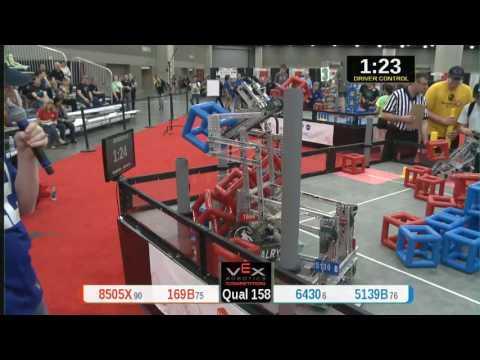 2015 VRC Tech Q158 - 8505X 169B vs 6430 5139B - 19 to 63 - VEX Worlds 2015 - Technology Division