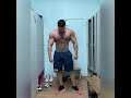 Big Russian Hairy Bodybuilder Posing and Flexing in the Locker Room