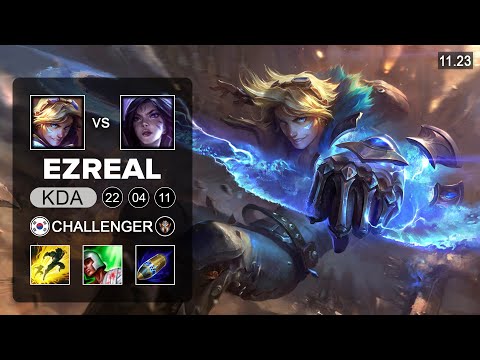 Ezreal ADC vs Kai'sa - KR Challenger - PreSeason 12 Patch 11.23