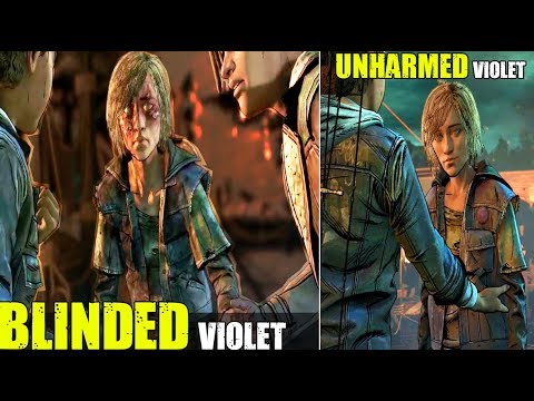 Violet Becomes Blind VS Unharmed Violet (All Choices) TWD The Final Season Episode 4