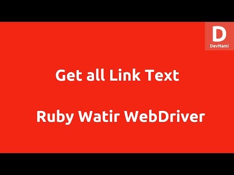 Get all links text using Watir WebDriver