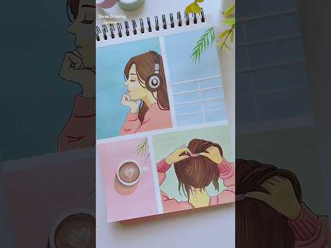 Aesthetic Girl Drawing #art #drawing #shorts