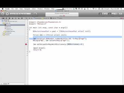 Objective-C on the Mac L26 - Key-Value Coding