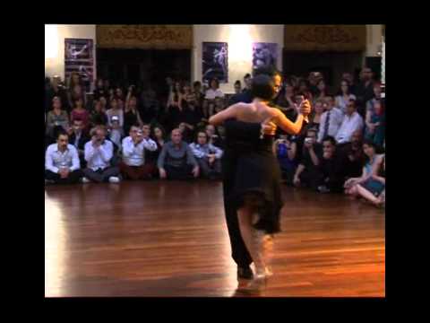  Fabian Peralta  and  Virginia Pandolfi  are  dancing  to  the  tango  "  Fue Mi Salvacion  "