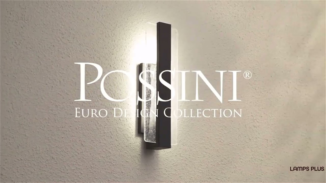 Video 1 Watch A Video About the Possini Euro Cascadia Black Piastra Glass LED Outdoor Wall Light