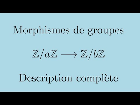 Description of group morphisms from Z/aZ to Z/bZ