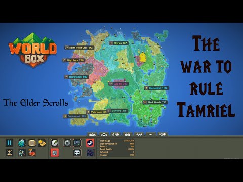 [WorldBox] The war to rule Tamriel (with Modded races) - Worldbox World Domination