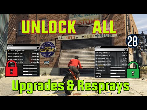Unlock All Car Upgrades & Resprays as Low Rank GTA 5 Online