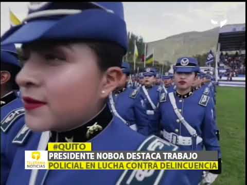 Presidente Noboa destaca trabajo policial en lucha contra delincuencia