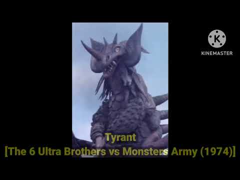 All Monsters in the 6 Ultra Brothers vs Monsters Army