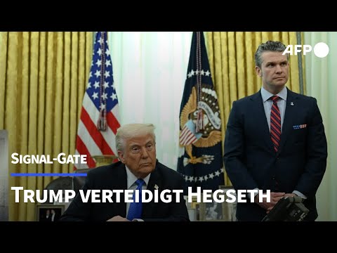 "Signalgate": Trump nimmt Verteidigungsminister Hegseth in Schutz | AFP