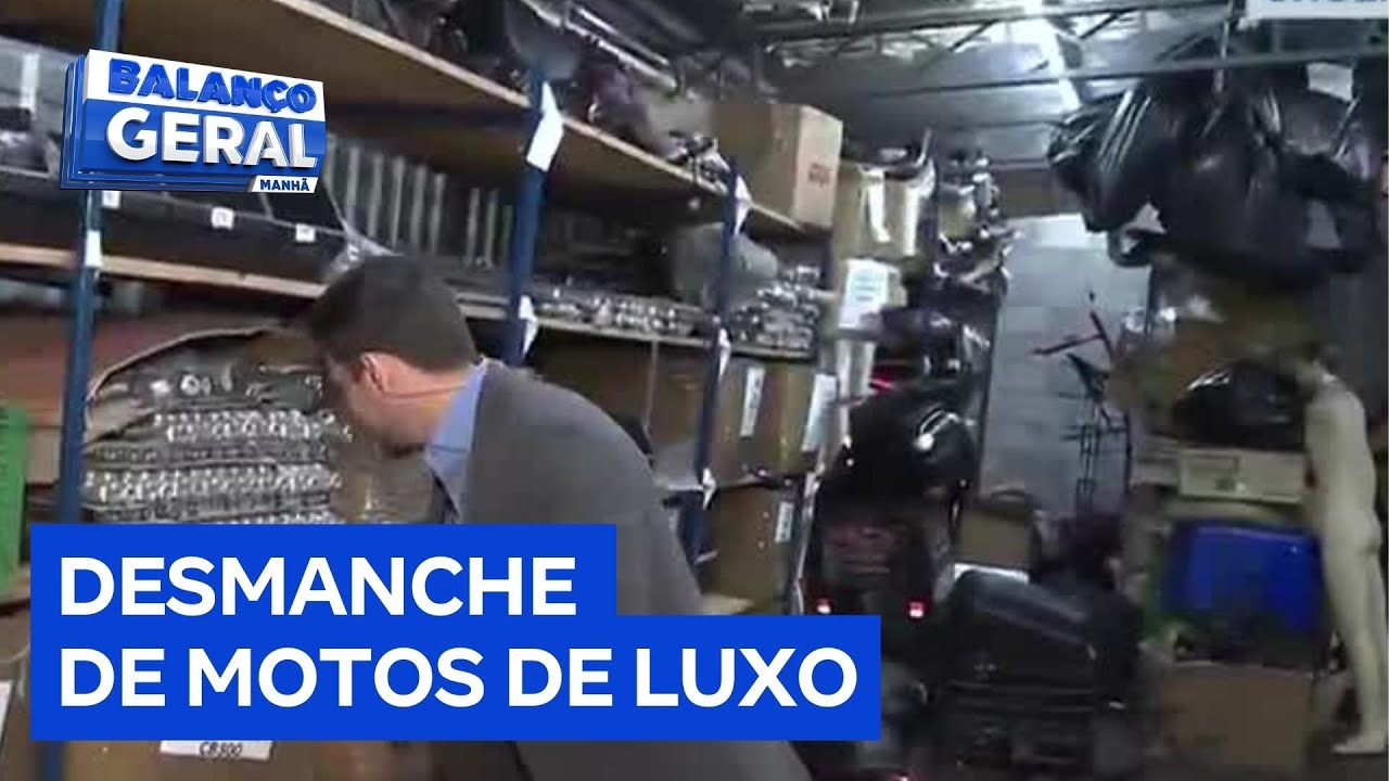Balanço Geral Manhã mostra como funciona desmanche de motos de luxo em São Paulo