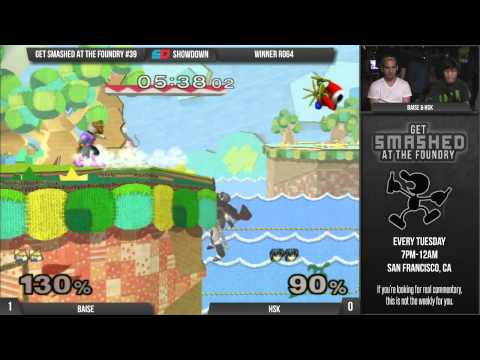 Get Smashed at the Foundry #39 - Winner Ro64: Baise (Fox) vs HSK (Falco/Marth)