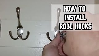 How to install a robe hook hanger DIY video #diy #robe #hook #hanger