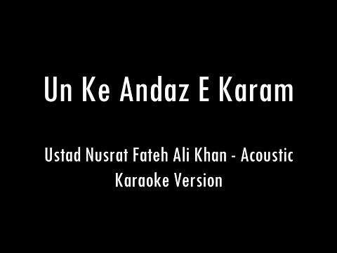 Un Ke Andaz E Karam | Acoustic Karaoke With Lyrics | Only Guitar Chords...