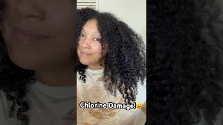 Note to self - never do this again 😩 #curlyhair #naturalhair #washday #chlorine #damage