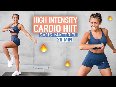 20 MIN HIGH INTENSITY CARDIO HIIT NO EQUIPMENT - Justine GALLICE