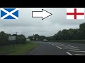 Scotland England Crossing The Border By Car