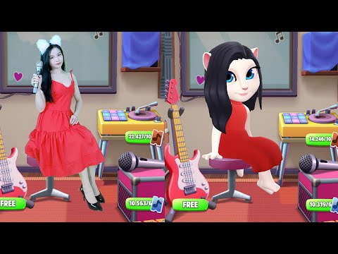Imitate Angela 2 Sing in the Stage | My Talking Angela 2 In The Real Life