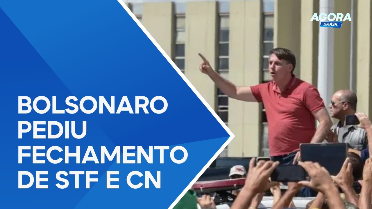 Bolsonaro faz discurso em manifestação em 2020 que pedia o fechamento do Congresso e do STF