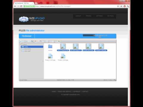 sizeupload.com how to Move Files and Create Folders