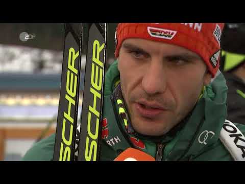 Oberhof-2018. Benedikt Doll and Arnd Peiffer after pursuit