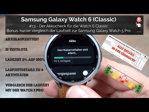 Samsung Galaxy Watch 6 (Classic) | #13 - The battery test with runtime + comparison to Watch 5 Pro