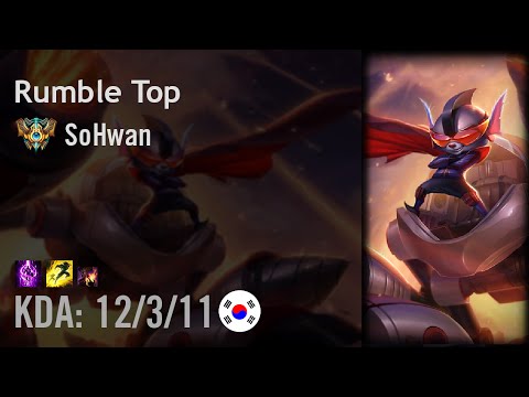 Rumble Top vs Gnar - SoHwan - KR Challenger Patch 6.16
