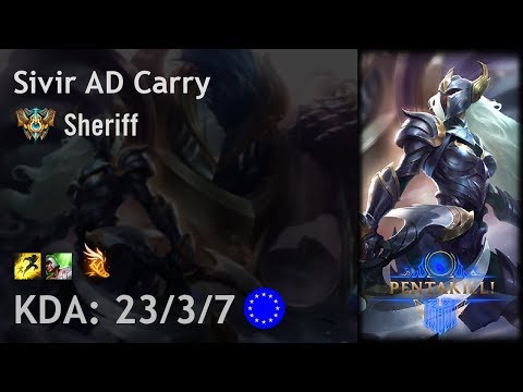 Sivir AD Carry vs Tristana - Sheriff - EUW Challenger Patch 7.24