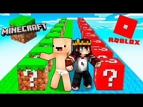 ROBLOX ŞANS BLOCK VS MİNECRAFT ŞANS BLOCK - Minecraft 😱