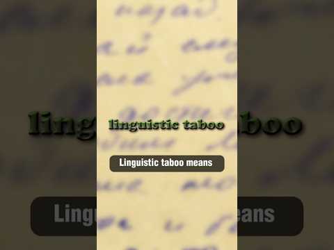 🚷 LINGUISTIC TABOOS: Why Some Words Offend 🤐 #language #taboo #shorts