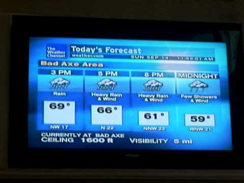 Bad Axe Weatherstar XL- Hurricane Ike Local Forecast (Video 4)