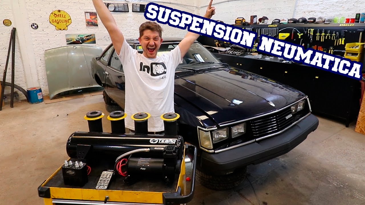 LE INSTALO SUSPENSION NEUMATICA AL TOYOTA CELICA!!