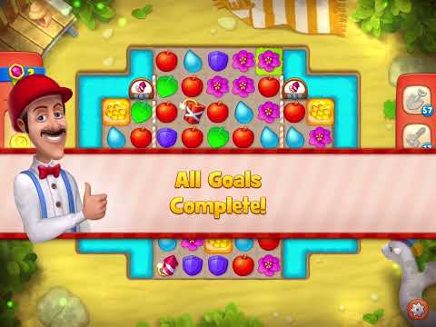 Gardenscapes Level 4297 With No Boosters - Hard Level - Bonus Scene With Austin