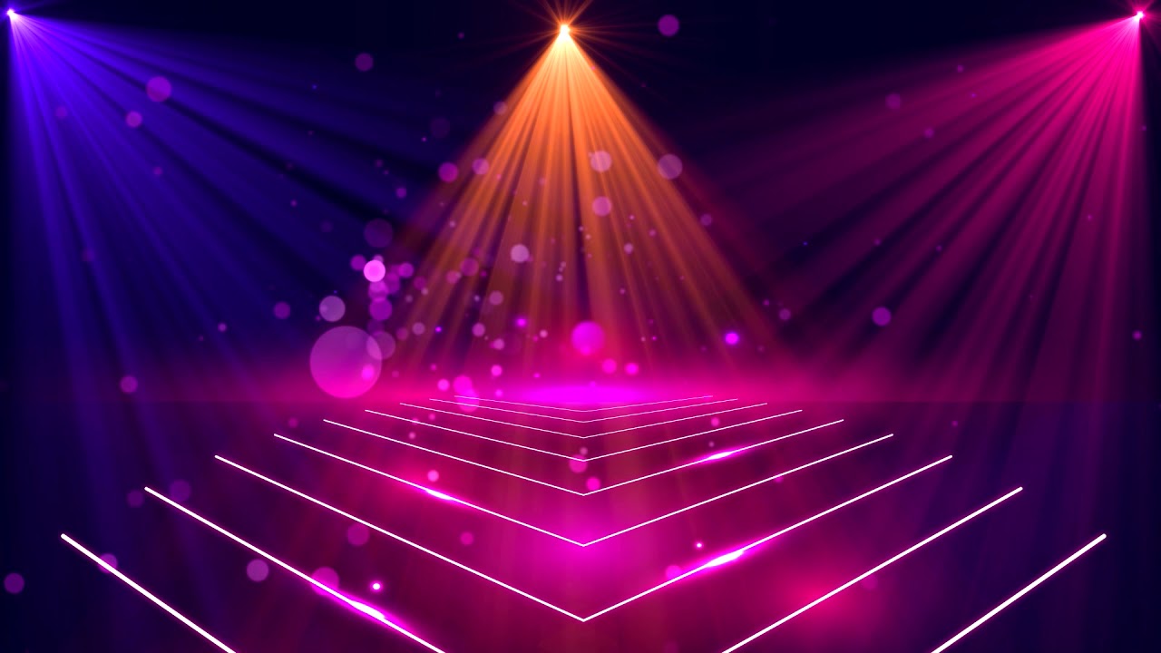 Modern Stage Spotlights Effect Background Video II free animated party lights background for vj